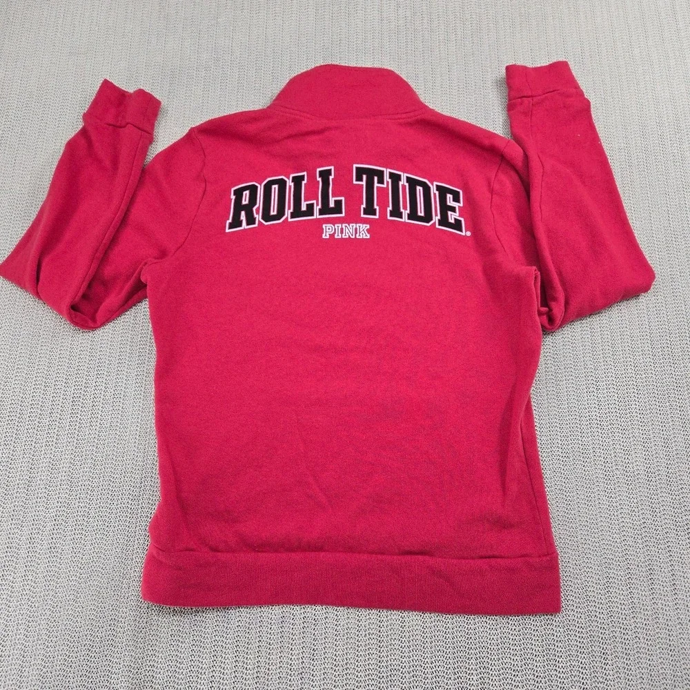 Victorias Secret Pink Alabama Crimson Tide Sweatshirt Womens Extra Small 1/4 Zip